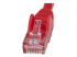 StarTech.com 75ft CAT6 Ethernet Cable, 10 Gigabit Snagless RJ45 650MHz 100W PoE Patch Cord, CAT 6 10GbE UTP Network Cable w/Strain Relief, Red, Fluke Tested/Wiring is UL Certified/TIA - Close-up