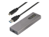 StarTech.com USB-C 10Gbps to M.2 NVMe or M.2 SATA SSD Enclosure, Tool-free M.2 PCIe/SATA NGFF SSD Enclosure, Portable Aluminum Case, USB Type-C & USB-A Host Cables, For 2230/2242/2260/2280 - Linkerhoek