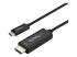 StarTech.com 1m USB C naar HDMI Kabel, 4K 60Hz USB Type C naar HDMI 2.0 Video Adapter Kabel, Thunderbolt 3 Compatibel, Laptop naar HDMI Monitor/Display, DP 1.2 Alt Mode HBR2, Zwart (CDP2HD1MBNL) - Rechte hoek