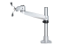 StarTech.com Desk Mount Monitor Arm, VESA or Apple iMac/Thunderbolt Display up to 14kg, Articulating Height Adjustable Single Desktop Monitor Pole Mount, Desk Clamp or Grommet, Silver - Rechterkant