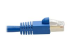 Eaton Tripp Lite Series Cat6a 10G Snagless Shielded STP Ethernet Cable (RJ45 M/M), PoE, Blue, 20 ft. (6.09 m) - Close-up