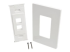 Eaton Tripp Lite Series Single-Gang 2-Port Wall Plate Keystone Cat5/Cat6 USB HDMI Dport RCA - Meerdere hoeken