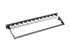 Eaton Tripp Lite Series 24-Port 1U Rack-Mount Cat6a/Cat6/Cat5e Offset Feed-Through Patch Panel with Cable Management Bar, RJ45 Ethernet, TAA - Rug
