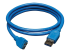 Eaton Tripp Lite Series USB 3.0 SuperSpeed Device Cable (A to Micro-B M/M), Blue, 3 ft. (0.91 m) - Voorkant