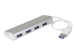 StarTech.com 4 Poorts draagbare compacte USB 3.0 hub met geïntegreerde kabel - Linkerhoek