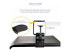 StarTech.com Under-Desk Keyboard Tray, Clamp-on Keyboard Holder, Supports up to 12kg (26.5lb), Sliding Keyboard and Mouse Drawer with C-Clamps, Height Adjustable Keyboard Tray - Close-up