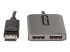 StarTech.com 2-Port DisplayPort MST Hub, Dual 4K 60Hz, DP to 2x DisplayPort Monitor Adapter, DP 1.4 Multi-Monitor Video Adapter w/ 1ft Built-in Cable, USB Powered, Windows Only - Voorkant