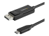 StarTech.com 3ft (1m) USB C to DisplayPort 1.2 Cable 4K 60Hz, Bidirectional DP to USB-C or USB-C to DP Reversible Video Adapter Cable, HBR2/HDR, USB Type C/Thunderbolt 3 Monitor Cable - Rechte hoek