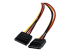 StarTech.com 30 cm LP4 naar 2x SATA Voedingskabel Y-adapter - Rechte hoek