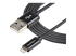 StarTech.com 2 m lange zwarte Apple 8-polige Lightning-connector naar USB-kabel voor iPhone / iPod / iPad - Rechte hoek