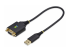 StarTech.com 1ft/30cm USB to Null Modem Serial Adapter Cable, FTDI, RS232 - Rechte hoek