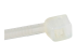 StarTech.com 10cm(4") Cable Ties, 2mm(1/16") wide, 22mm(7/8") Bundle Diameter, 8kg(18lb) Tensile Strength, Nylon Self Locking Zip Ties with Curved Tip, 94V-2/UL Listed, 100 Pack, White - Close-up