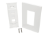 Eaton Tripp Lite Series Single-Gang 3-Port Wall Plate Keystone Cat5/6 USB HDMI Dport RCA - Meerdere hoeken