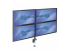 StarTech.com Quad Monitor Arm voor 2x2 VESA Schermen tot 27" (8kg), Verstelbare Hoogte, Scharnierende Monitorsteun met Verticale Arm, Draaien/Kantelen/Zwenken, C-klem/Doorvoertule (ARMQUAD) - Linkerhoek