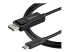 StarTech.com 3ft/1m USB C to DisplayPort 1.4 Cable 8K 60Hz/4K, Bidirectional DP to USB-C or USB-C to DP Reversible Video Adapter Cable, HBR3/HDR/DSC, USB Type C/Thunderbolt 3 Monitor Cable - Rechte hoek