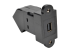 Eaton Tripp Lite Series Mini DisplayPort to DisplayPort All-in-One Keystone/Panel Mount Angled Adapter (F/F), Black - Linkerkant