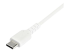 StarTech.com 2m USB A naar USB C Lader Kabel, Rugged Fast Charge & Sync USB 2.0 naar USB Type C Data Kabel met TPE Aramidevezel Mantel, M/M, 3A, Wit, Samsung S10, iPad Pro, Pixel (RUSB2AC2MW) - Close-up