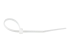 StarTech.com 10cm(4") Cable Ties, 2mm(1/16") wide, 22mm(7/8") Bundle Diameter, 8kg(18lb) Tensile Strength, Nylon Self Locking Zip Ties with Curved Tip, 94V-2/UL Listed, 100 Pack, White - Bovenkant