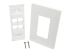 Eaton Tripp Lite Series Single-Gang 4-Port Wall Plate Keystone Cat5/6 USB HDMI Dport RCA - Meerdere hoeken