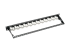 Eaton Tripp Lite Series 24-Port 1U Rack-Mount Cat6a/Cat6/Cat5e Offset Feed-Through Patch Panel with Cable Management Bar, RJ45 Ethernet, TAA - Rug