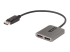 StarTech.com 2-Port DisplayPort MST Hub, Dual 4K 60Hz, DP to 2x DisplayPort Monitor Adapter, DP 1.4 Multi-Monitor Video Adapter w/ 1ft Built-in Cable, USB Powered, Windows Only - Rechte hoek