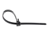 StarTech.com 10"(25cm) Reusable Cable Ties, 1/4"(7mm) wide, 2-1/2"(65mm) Bundle Dia. 50lb(22kg) Tensile Strength, Releasable Nylon Ties, Indoor/Outdoor, 94V-2/UL Listed, 100 Pack, Black - Bovenkant
