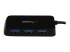 StarTech.com Draagbare 4-poorts SuperSpeed USB 3.0 hub ? zwart - Voorkant