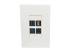 Eaton Tripp Lite Series Single-Gang 4-Port Wall Plate Keystone Cat5/6 USB HDMI Dport RCA - Voorkant