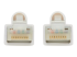 Eaton Tripp Lite Series Safe-IT Cat6a 10G Snagless Antibacterial S/FTP Ethernet Cable (RJ45 M/M), PoE, White, 3 ft. (0.91 m) - Voorkant