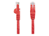 StarTech.com 75ft CAT6 Ethernet Cable, 10 Gigabit Snagless RJ45 650MHz 100W PoE Patch Cord, CAT 6 10GbE UTP Network Cable w/Strain Relief, Red, Fluke Tested/Wiring is UL Certified/TIA - Voorkant