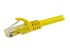 StarTech.com 100ft CAT6 Ethernet Cable, 10 Gigabit Snagless RJ45 650MHz 100W PoE Patch Cord, CAT 6 10GbE UTP Network Cable w/Strain Relief, Yellow, Fluke Tested/Wiring is UL Certified/TIA - Close-up