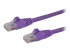 StarTech.com 100ft CAT6 Ethernet Cable, 10 Gigabit Snagless RJ45 650MHz 100W PoE Patch Cord, CAT 6 10GbE UTP Network Cable w/Strain Relief, Purple, Fluke Tested/Wiring is UL Certified/TIA - Rechte hoek