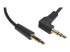 Eaton Tripp Lite Series 3.5mm Mini Stereo Audio Cable with one Right-Angle plug (M/M), 6 ft. (1.83 m) - Close-up