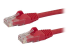 StarTech.com 100ft CAT6 Ethernet Cable, 10 Gigabit Snagless RJ45 650MHz 100W PoE Patch Cord, CAT 6 10GbE UTP Network Cable w/Strain Relief, Red, Fluke Tested/Wiring is UL Certified/TIA - Rechte hoek