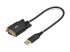 StarTech.com 1ft/30cm USB to Null Modem Serial Adapter Cable, FTDI, RS232 - Rechte hoek