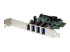StarTech.com 4-poorts PCI Express PCIe SuperSpeed USB 3.0 controllerkaartadapter met UASP - Rechte hoek