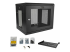 StarTech.com 9U 19" Wandmonteerbaar Netwerk Cabinet, Verstelbare Diepte (16 tot 18cm), 2 Post, Vergrendelbaar & Geventileerde IT Netwerk Switch Rack met Schap/Kooimoeren & Loop Tape (RK9WALM) - Linkerhoek