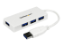StarTech.com Draagbare 4-poorts SuperSpeed USB 3.0 hub - Rechte hoek