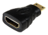 StarTech.com Mini HDMI naar HDMI Adapter, 4K High Speed HDMI Adapter, 4K 30Hz Ultra HD High Speed HDMI Adapter, HDMI 1.4, Vergulde Connectors, UHD Mini HDMI Adapter 4K, Zwart (HDACFM) - Rechte hoek