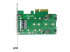 StarTech.com 3-poorts M.2 SSD (NGFF) adapter kaart- 1 x PCIe (NVMe) M.2, 2 x SATA III M.2 - De onderkant