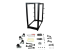 StarTech.com 25U open-frame server rack kast met 4 stijlen met instelbare diepte incl. zwenkwielen/stelpoten en kabelhaken - Voorkant