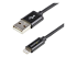 StarTech.com 2 m lange zwarte Apple 8-polige Lightning-connector naar USB-kabel voor iPhone / iPod / iPad - Rechte hoek