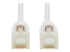 Eaton Tripp Lite Series Safe-IT Cat6a 10G Snagless Antibacterial Slim UTP Ethernet Cable (RJ45 M/M), White, 7 ft. (2.13 m) - Close-up