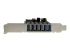 StarTech.com 7-poorts PCI Express USB 3.0 kaart - Linkerkant