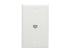 Eaton Tripp Lite Series Cat6a Straight-Through Modular In-Line Snap-In Coupler w/90-Degree Down-Angled Port, White (RJ45 F/F) - Voorkant