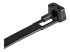 StarTech.com 10"(25cm) Reusable Cable Ties, 1/4"(7mm) wide, 2-1/2"(65mm) Bundle Dia. 50lb(22kg) Tensile Strength, Releasable Nylon Ties, Indoor/Outdoor, 94V-2/UL Listed, 100 Pack, Black - Close-up