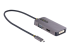 StarTech.com USB C Video Adapter, USB C to HDMI DVI VGA Adapter, Up to 4K 60Hz, Aluminum, Multiport Video Display Adapter for Laptops, Thunderbolt 3/4 Compatible, USB Type C Monitor Adapter - Rug