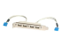 StarTech.com 4-poorts USB A vrouwelijke sleufplaatadapter - Rechte hoek