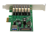 StarTech.com 7-poorts PCI Express USB 3.0 kaart - Rechte hoek