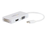 StarTech.com A/V-reisadapter: 3-in-1 Mini DisplayPort naar VGA DVI- of HDMI-converter - Linkerhoek